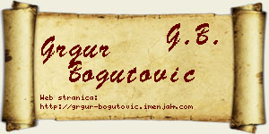 Grgur Bogutović vizit kartica